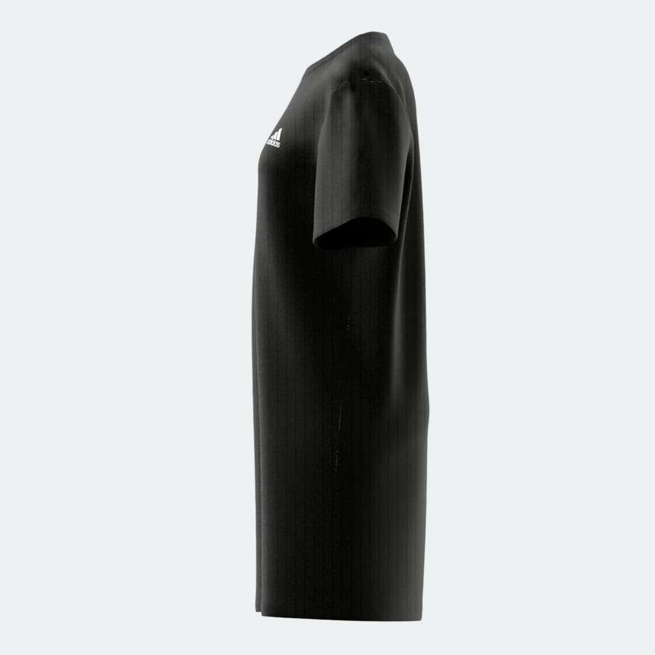 adidas Essentials 3-Stripes Single Jersey Boyfriend Tee Dress - Image 2