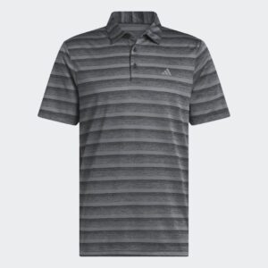 adidas Two-Color Striped Golf Polo Shirt