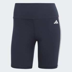 adidas Training Essentials 3-Stripes High-Waisted Short Leggings