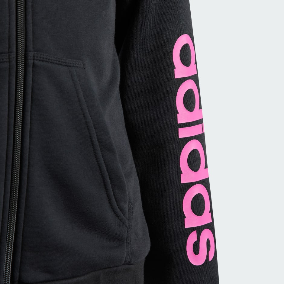 adidas Essentials Linear Logo Full-Zip Hoodie - Image 2