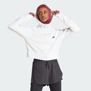 adidas AEROREADY Game and Go Full-Zip Hooded Fleece Jacket