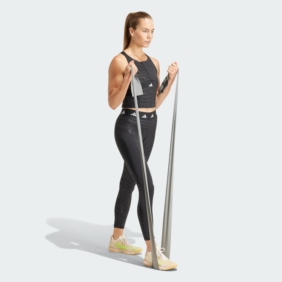 adidas Techfit Printed Crop Training Tank Top - Image 2