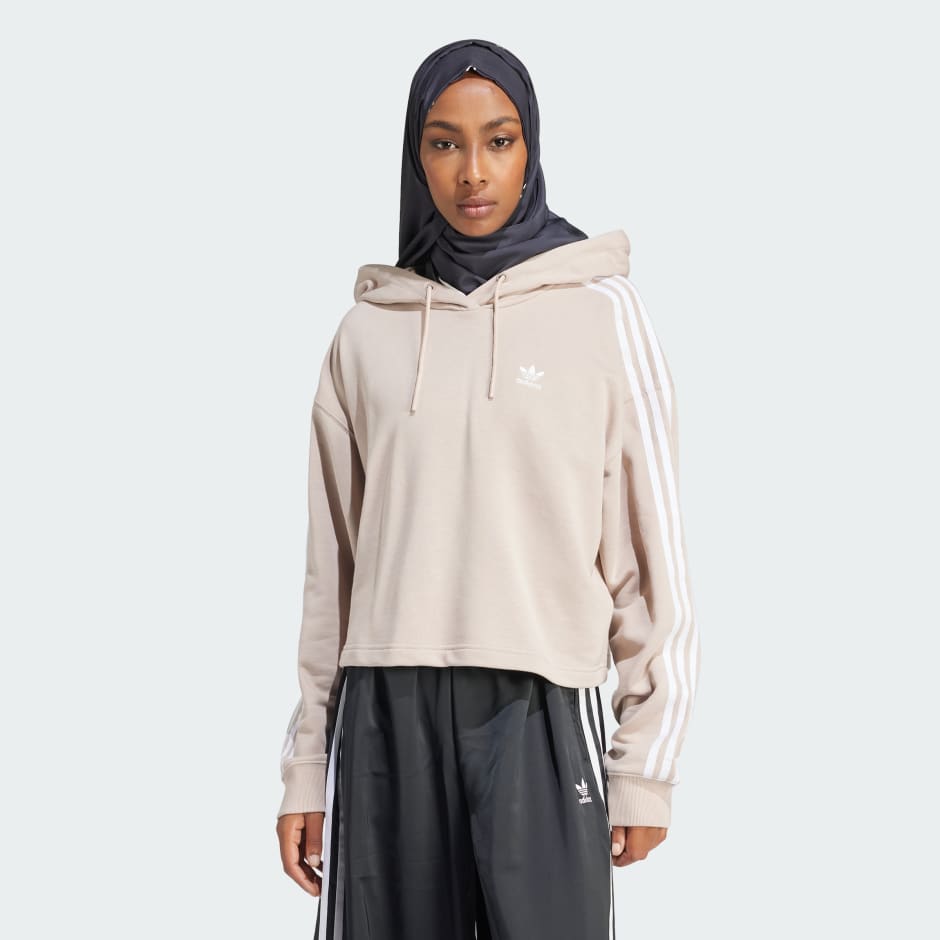adidas Adicolor 3-Stripes Short Hoodie