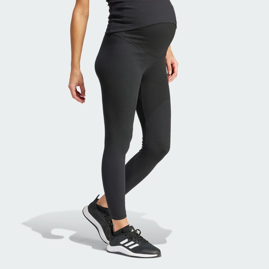 adidas Ribbed High-Waist 7/8 Leggings - Image 2