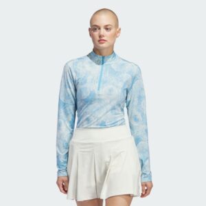 adidas Women's Ultimate365 Printed Quarter-Zip Mock