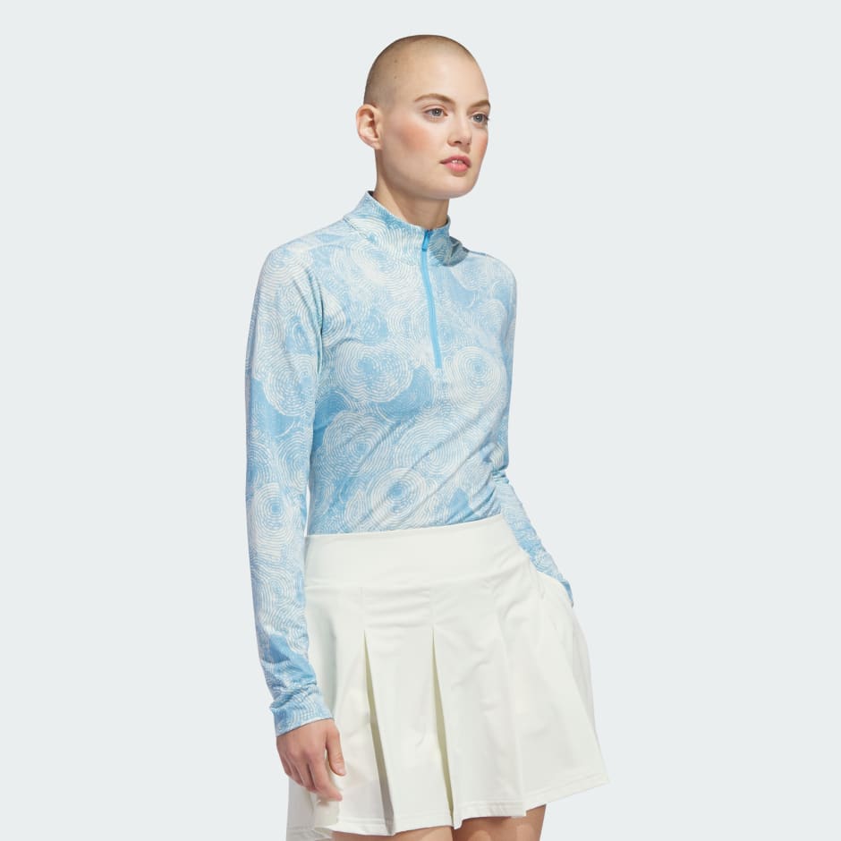 adidas Women's Ultimate365 Printed Quarter-Zip Mock - Image 2