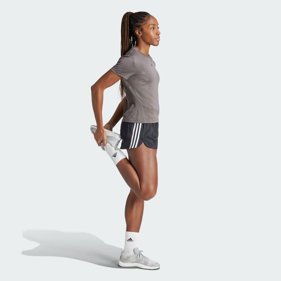 adidas Pacer Training 3-Stripes Woven Mid-Rise Shorts - Image 2