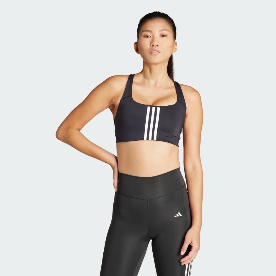 adidas Powerimpact Training Medium-Support 3-Stripes Bra