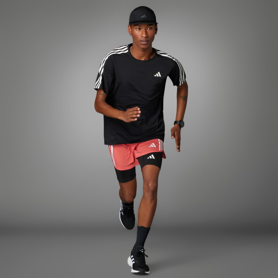 adidas Own the Run 3-Stripes Tee - Image 2