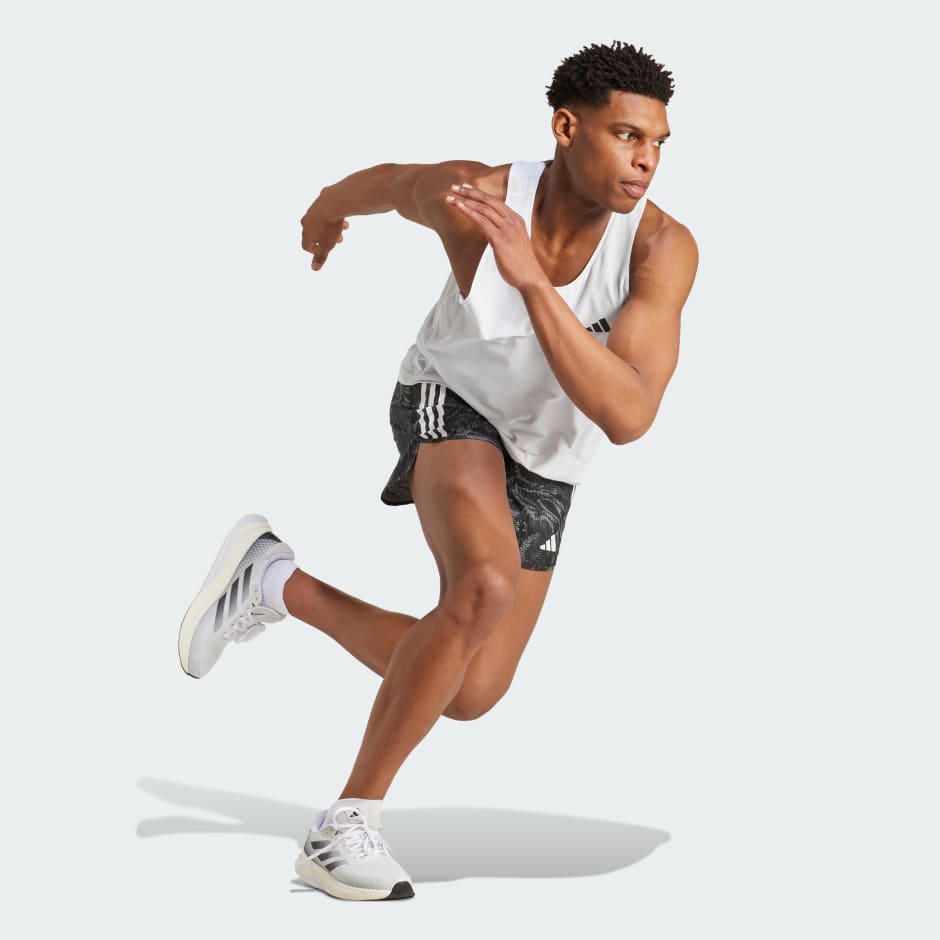 adidas Own the Run Excite Allover Print AEROREADY Shorts - Image 2