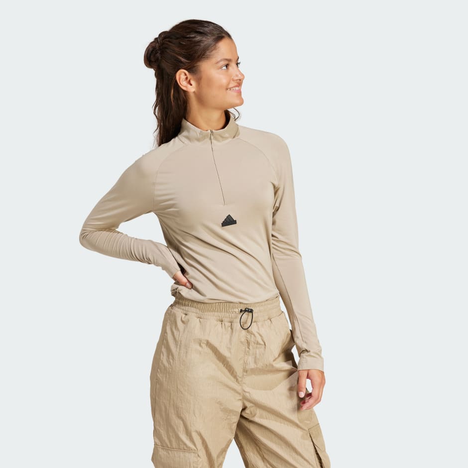 adidas City Escape Quarter-Zip Long Sleeve Tee - Image 2