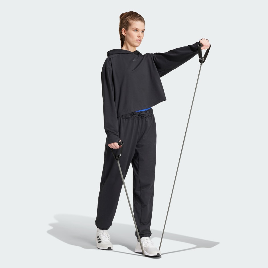 adidas Power Loose Fit French Terry Pants - Image 2