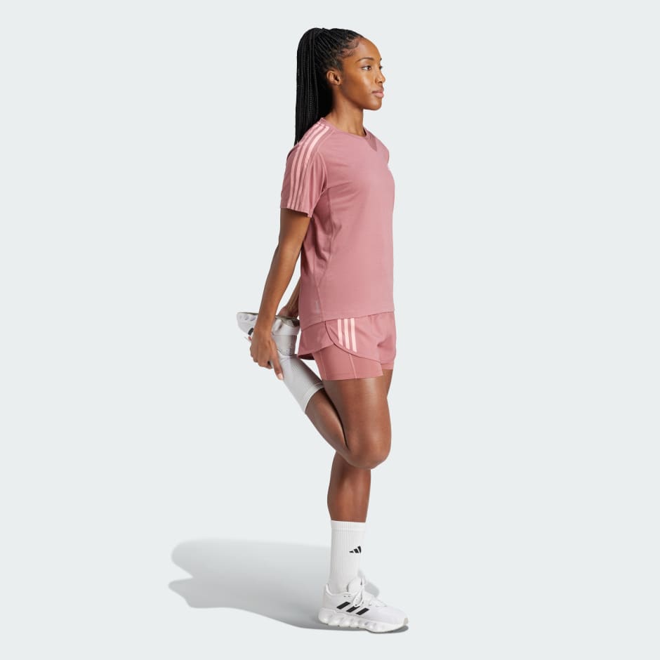 adidas Own the Run 3-Stripes Tee - Image 2