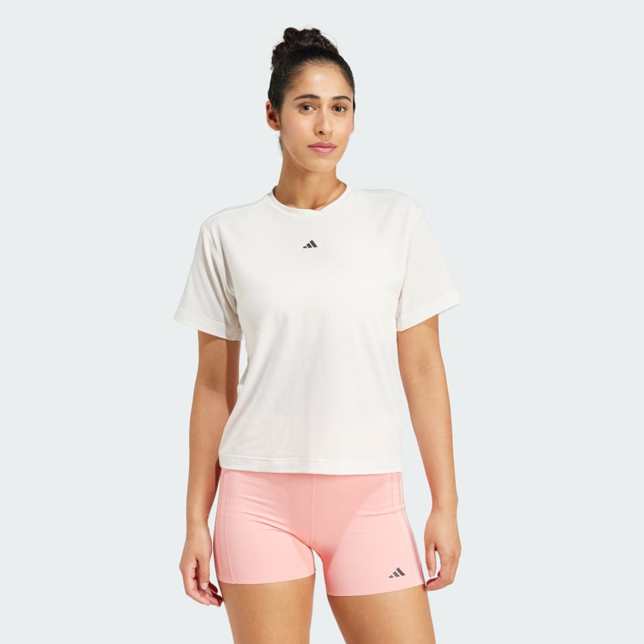 adidas Power Back-Cutout 3-Stripes Tee