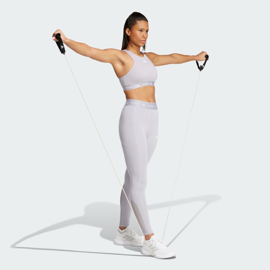 adidas TECHFIT Medium-Support High-Neck Bra - Image 2