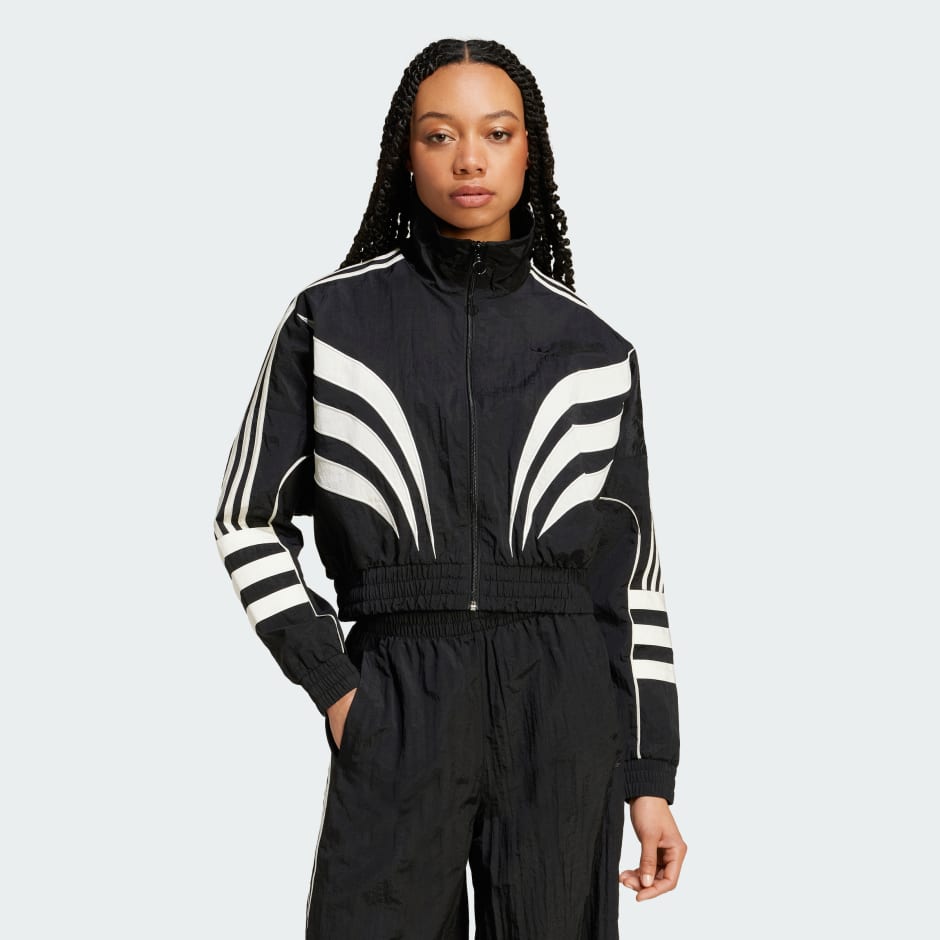 adidas Atlanta Cut Line Loose Nylon Track Top