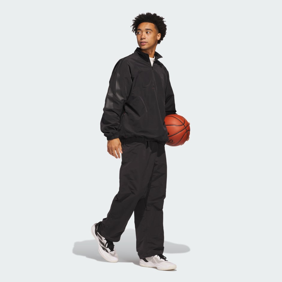 adidas adidas Basketball Woven 1/2 Zip Jacket - Image 2