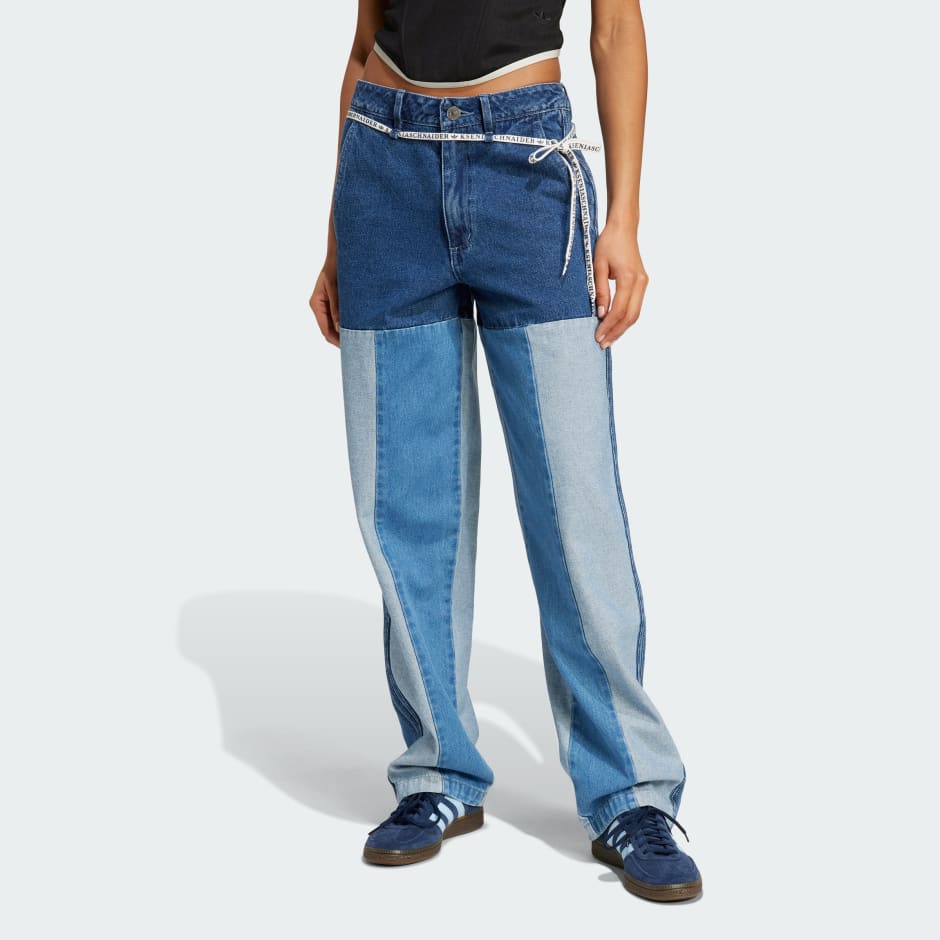adidas Kseniaschnaider Patchwork Straight Leg Jeans