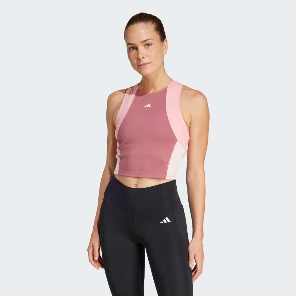 adidas TECHFIT Colorblock Training Crop Tank Top
