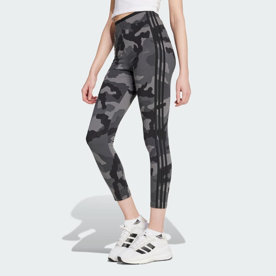 adidas Essentials 3-Stripes Camo Print 7/8 Length Leggings