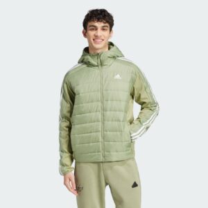 adidas Essentials 3-Stripes Insulated Hooded Hybrid Jacket