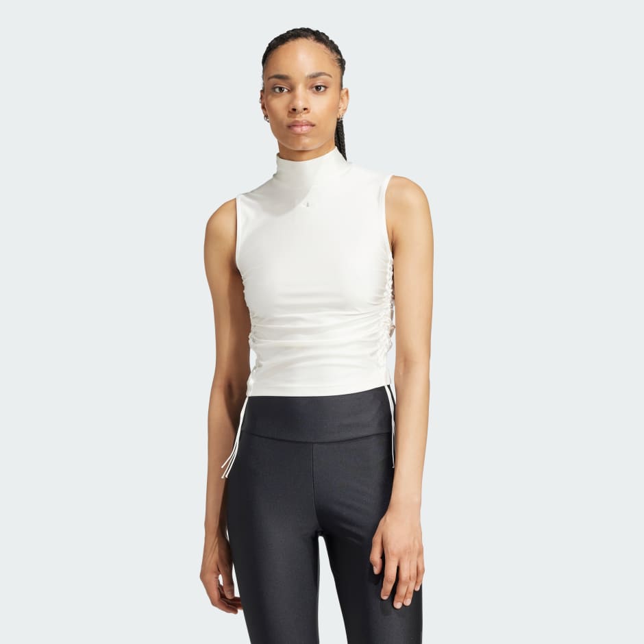 adidas Ruched 3-Stripes Crop Top