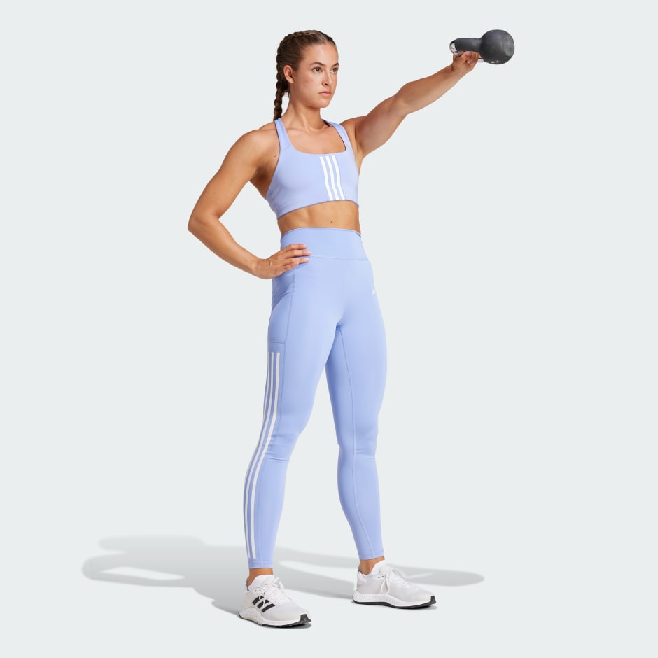 adidas Optime 3-Stripes Full-Length Leggings - Image 2