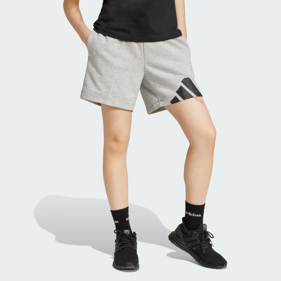adidas Essentials Big Logo French Terry Shorts - Image 2