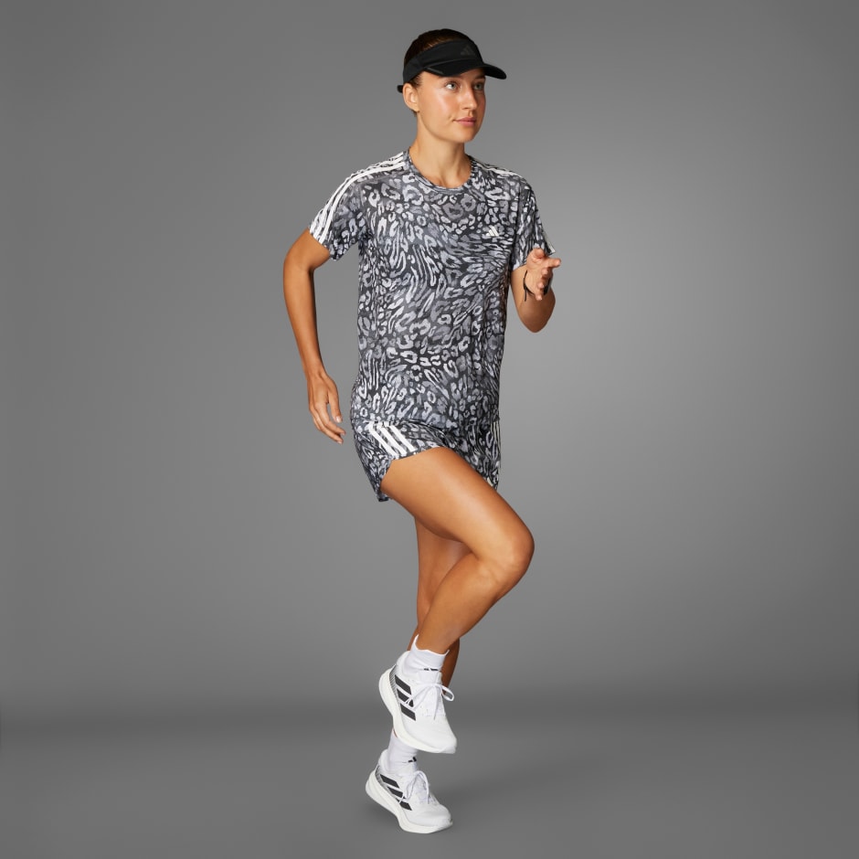 adidas Own the Run CLIMACOOL 3-Stripes Tee - Image 2