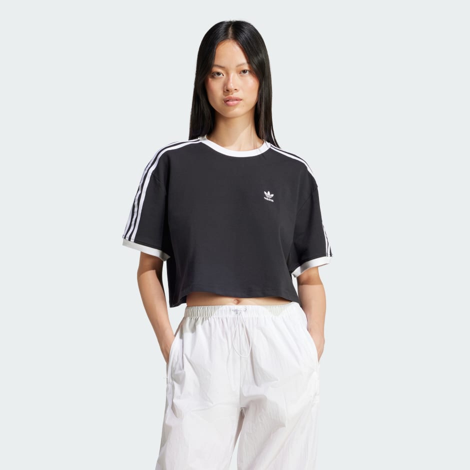 adidas Adicolor 3-Stripes Loose Crop Tee