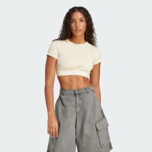 adidas Ribbed Short Sleeve Top
