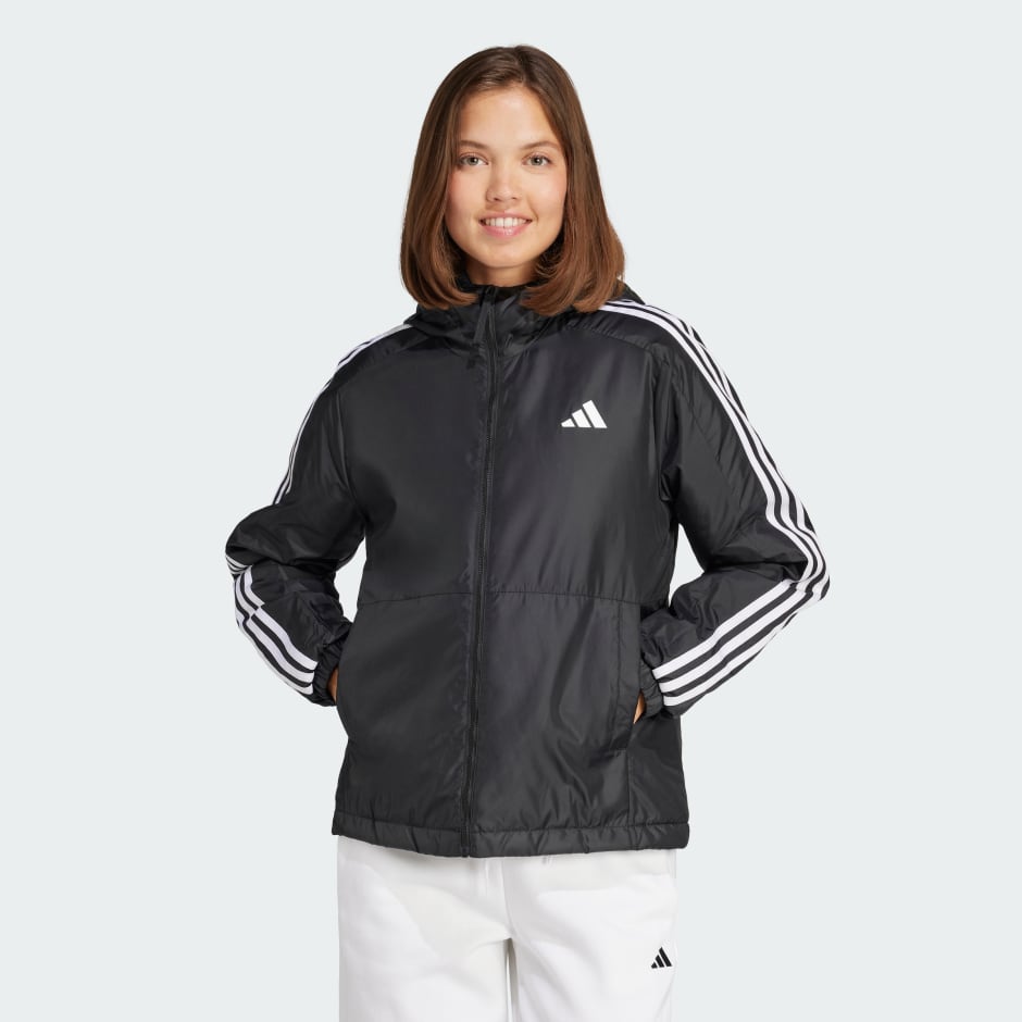 adidas Essentials 3-Stripes Insulation Hooded Jacket