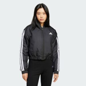 adidas Essentials 3-Stripes Insulated Crop Bomber Jacket