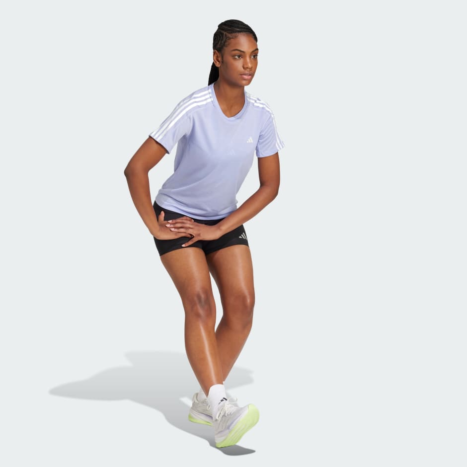 adidas Own the Run 3-Stripes Tee - Image 2