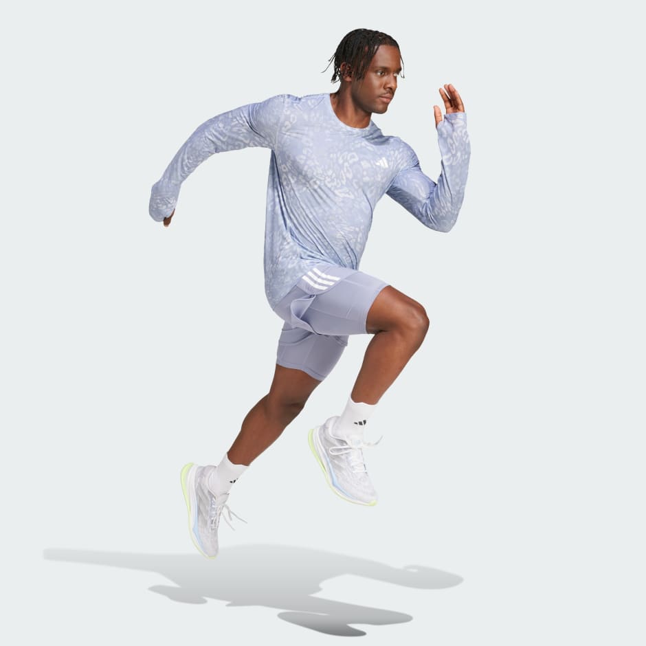 adidas Own the Run 3-Stripes 2-in-1 Shorts - Image 2