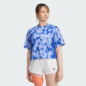 adidas Train Essentials Allover Print Flower Tie-Dye Tee