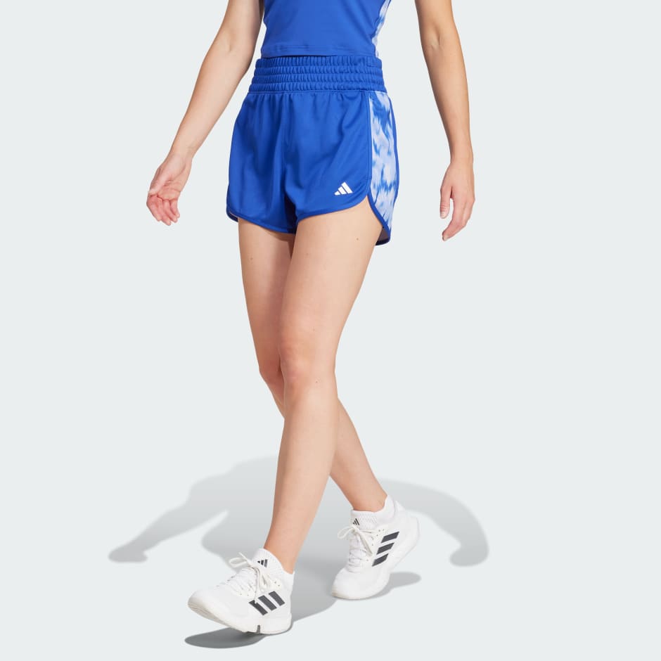 adidas Pacer Training Essentials Allover Print Flower Tie-Dye Knit Shorts