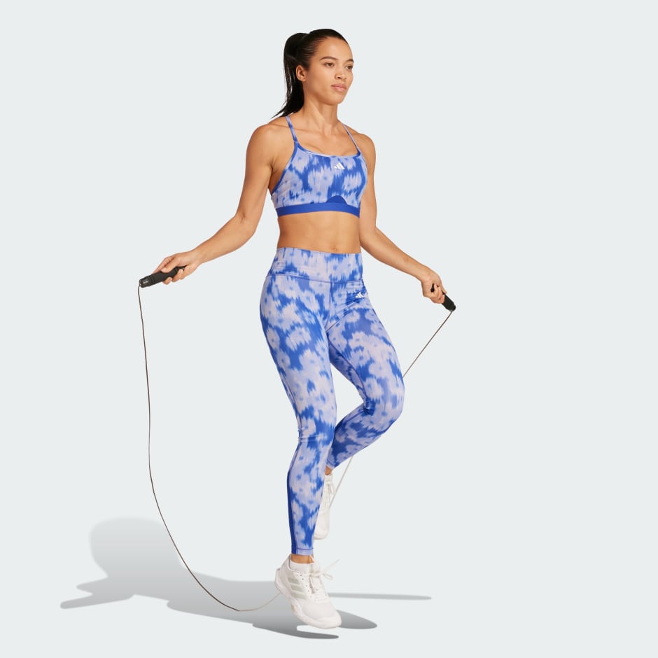 adidas Aeroreact Training Essentials Light-Support Allover Print Bra - Image 2