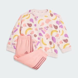 adidas Essentials Allover Print Jogger Set Kids