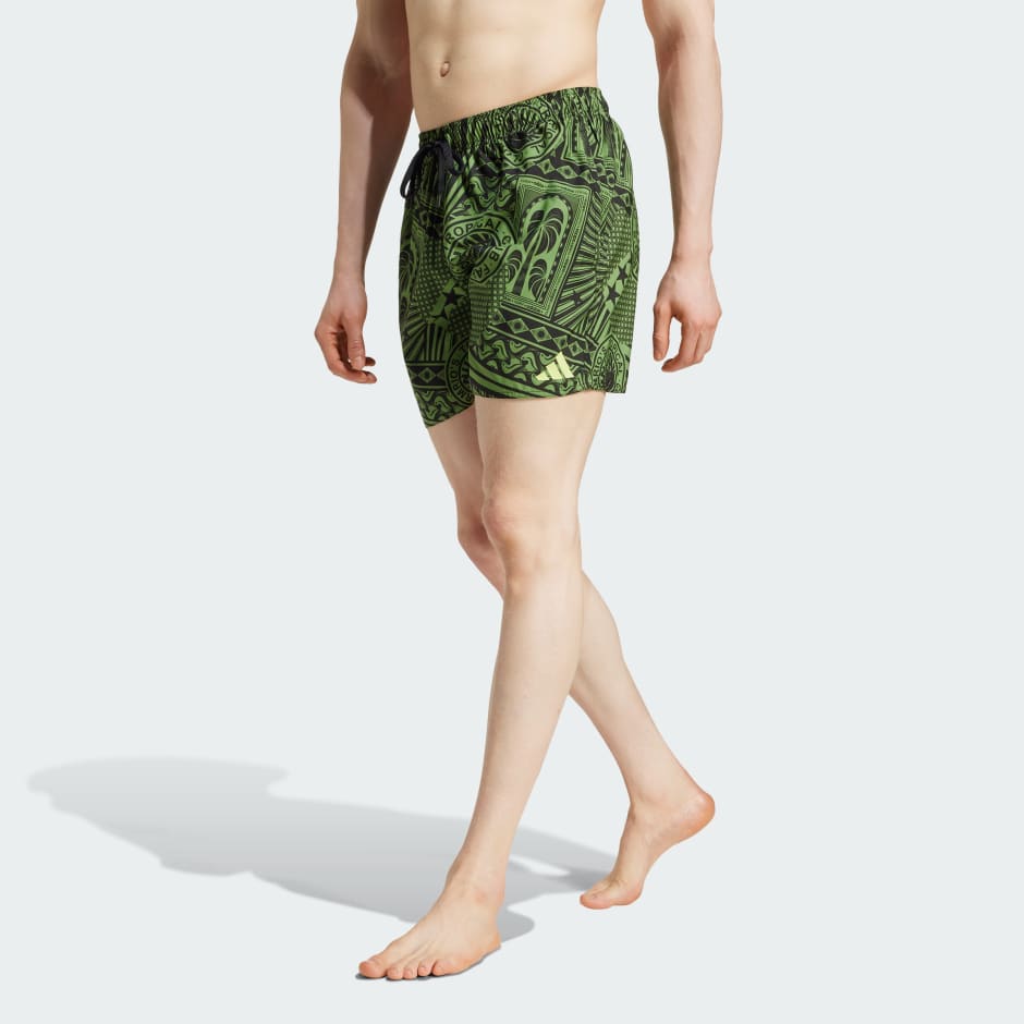 adidas adidas x FARM 3-Stripes Swim Shorts 5-Inch