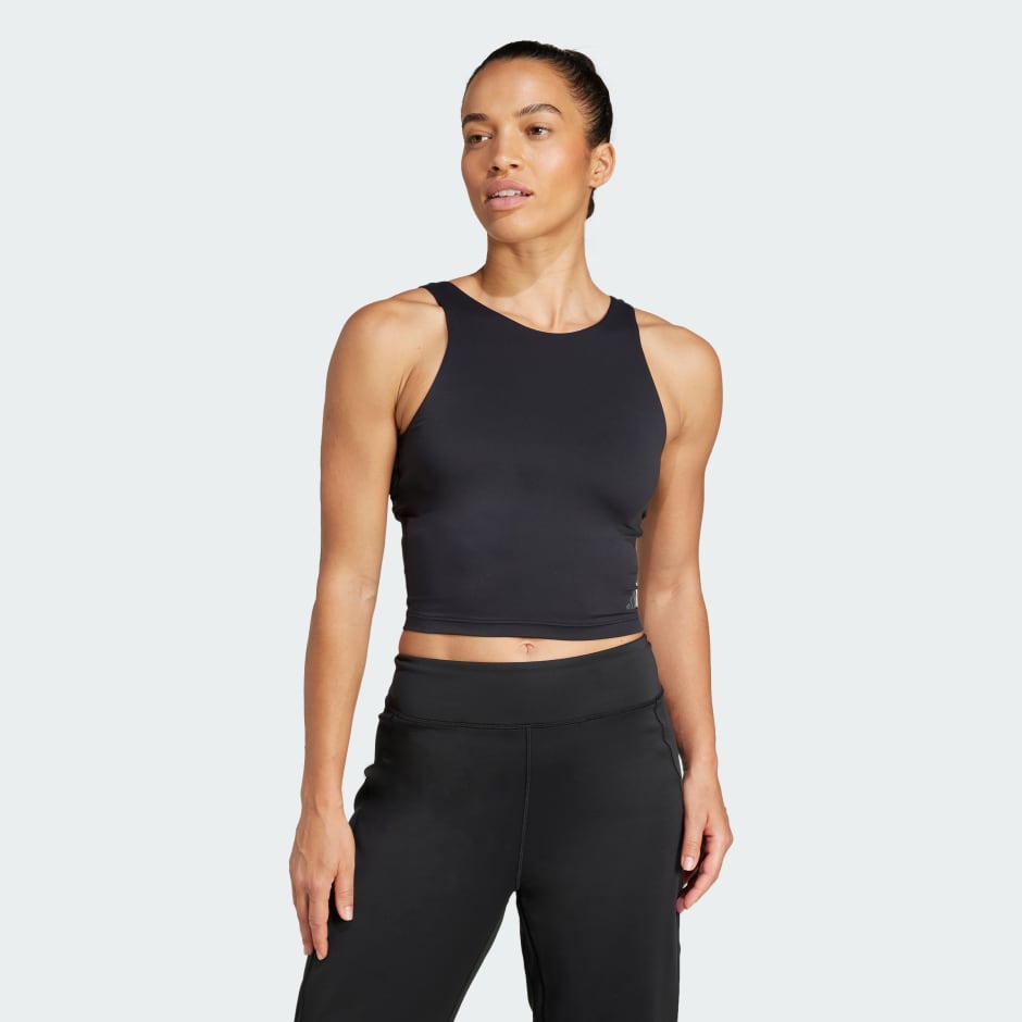 adidas Yoga Crop Tank With Inner Shelf Bra