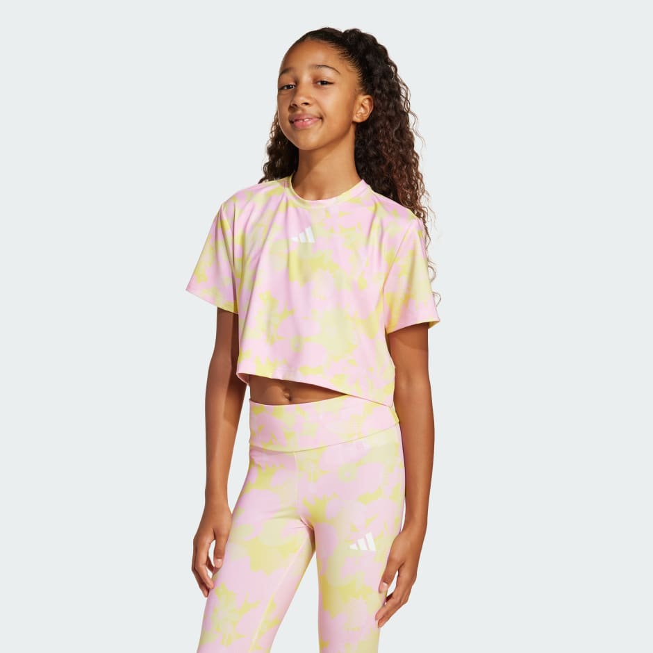 adidas Train Essentials Flower Tee Kids