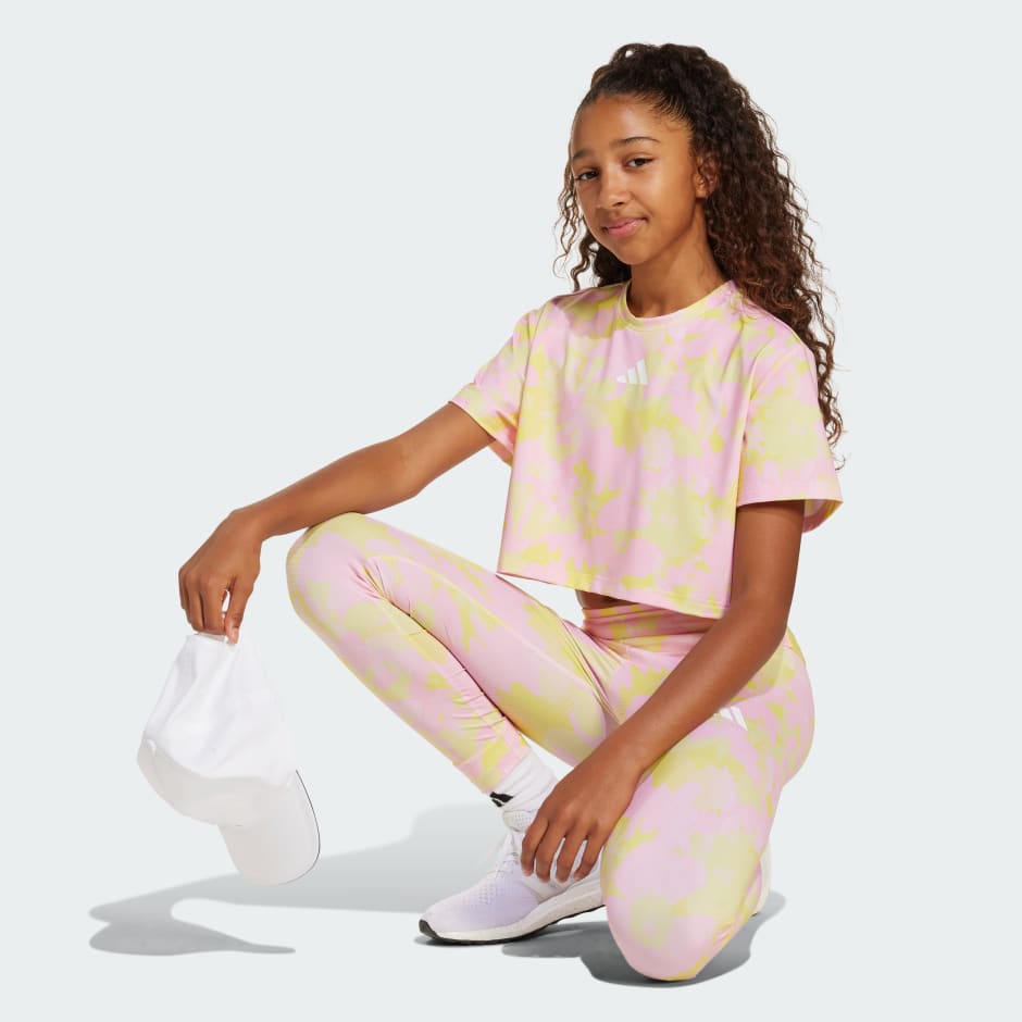 adidas Train Essentials Flower Tee Kids - Image 2