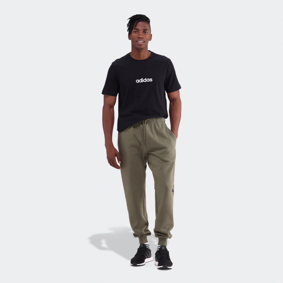 adidas Essentials Big Logo Cuffed Fleece Joggers - Image 2