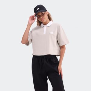 adidas Cropped PiquÃ© Polo Shirt
