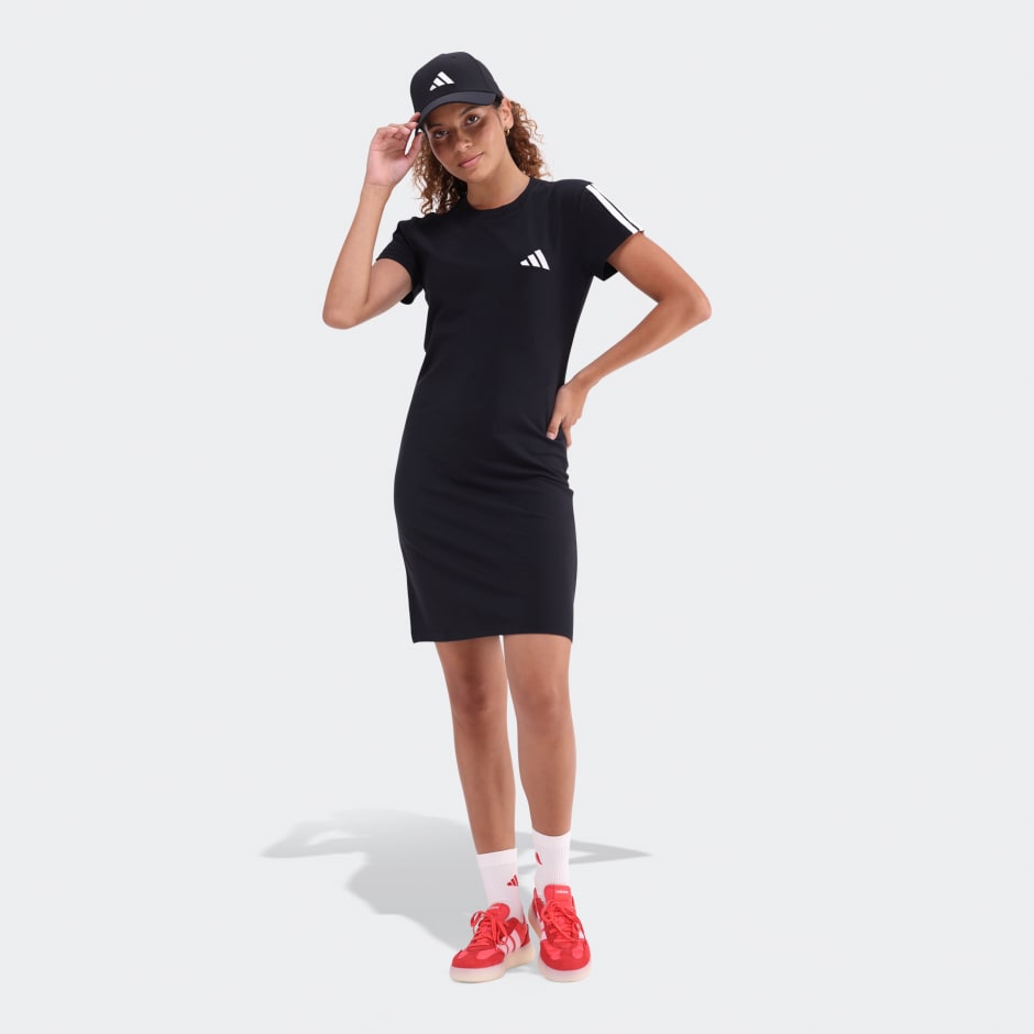adidas Essentials 3-Stripes Tee Dress - Image 2