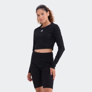 adidas Essentials Ribbed Crop Long Sleeve Long-Sleeve Top