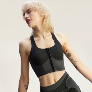 adidas adidas by Stella McCartney Two-Tone Zipped Crop Top