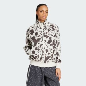adidas Originals Satin Cow Print Track Top