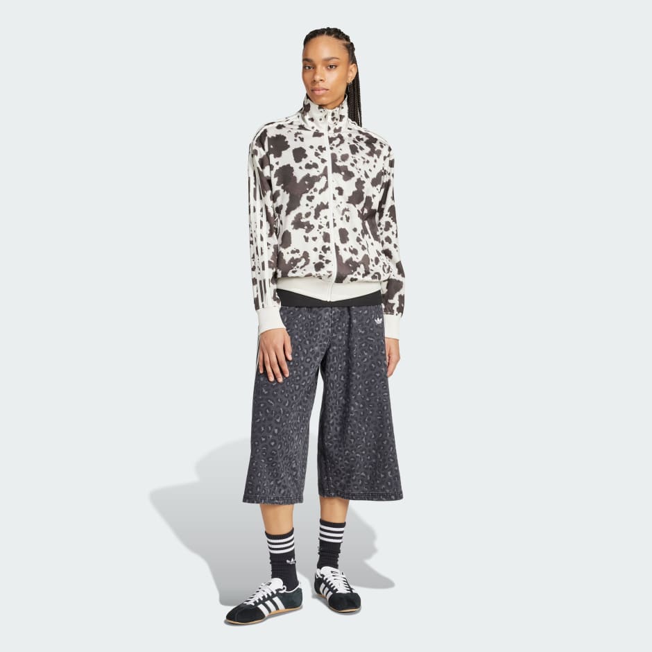 adidas Originals Satin Cow Print Track Top - Image 2